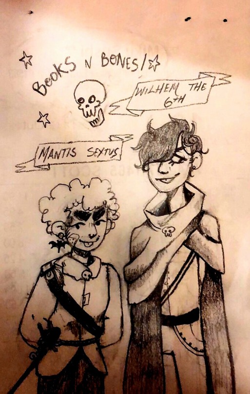 My Partner (in Love And In Sexy Crime Times) Drew Us As Characters From My Favorite Book, Gideon The