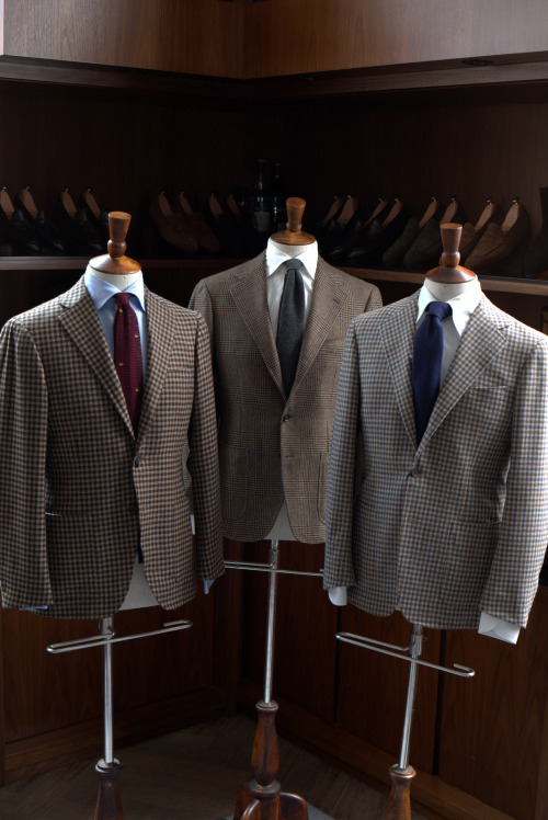Brown Checks three ways by Ring Jacket at the Armoury