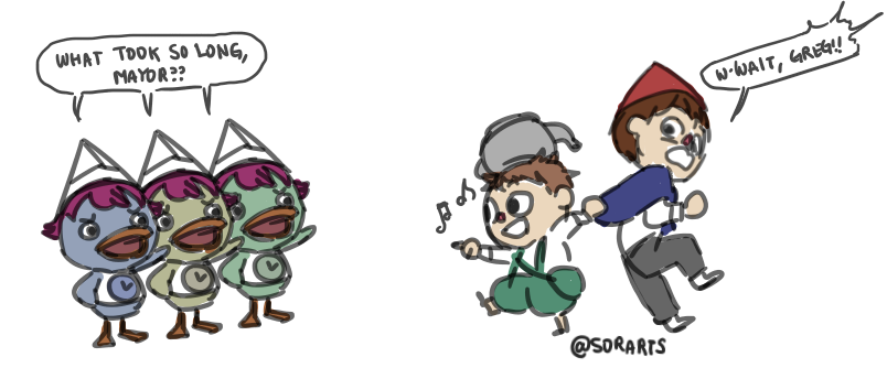 sorarts:  Where the Unknown is actually an Animal Crossing town and Wirt is proclaimed