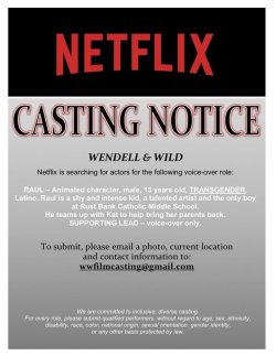 Profeminist:    “Casting Call Trans Boys &Amp;Amp; Men  For @Netflix Stop-Motion