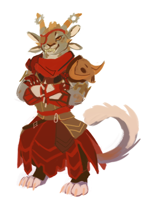 ybeedraws:Some Charr sprite commissions! Lyza Ironmouth and Faolan Ashenblade!