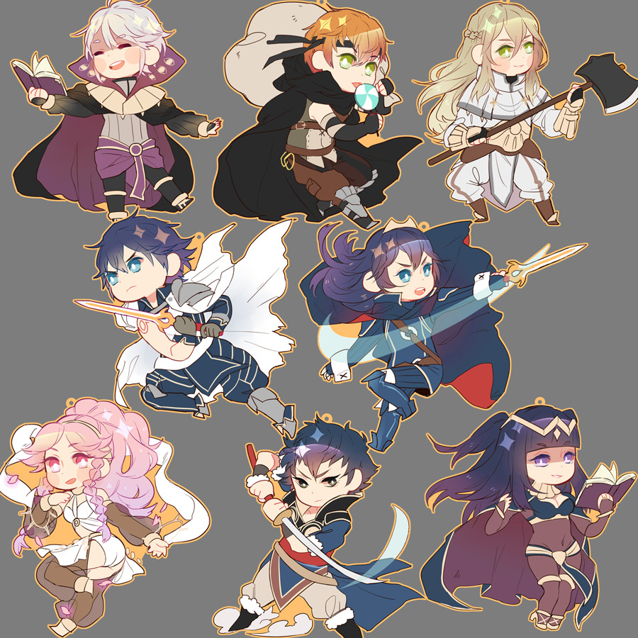 yova:Fire emblem keychains finally done!★Storenvy★
