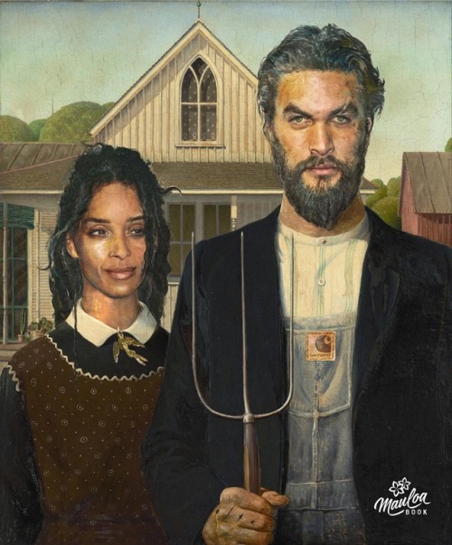 Oldie but goodie •••Repost @mauloabookArt History series 1: #AmericanGothic by #Grant