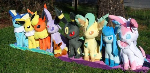 pacificpikachu: 1/1 Scale Pokémon Center Eeveelution Plush Set I always told myself that if the Eeveelutions ever got 1/1 scale plush, I’d buy the whole set. I wasn’t sure if it would ever actually happen, after all Eeveelutions are huge, but lo