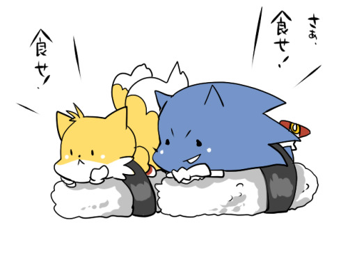 aimf0324:  【SONIC：今日の落書き】 軍服と寿司ネタ。