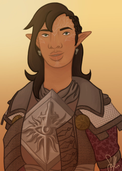 wanted a nice, simple portrait of my inquisitor, lana lavellan!