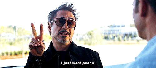 starkdnvers:tony + peace