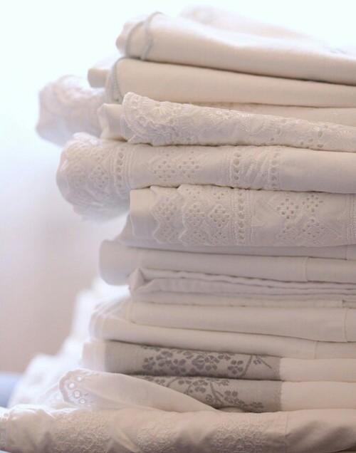 white linens, warm from the summers sun~