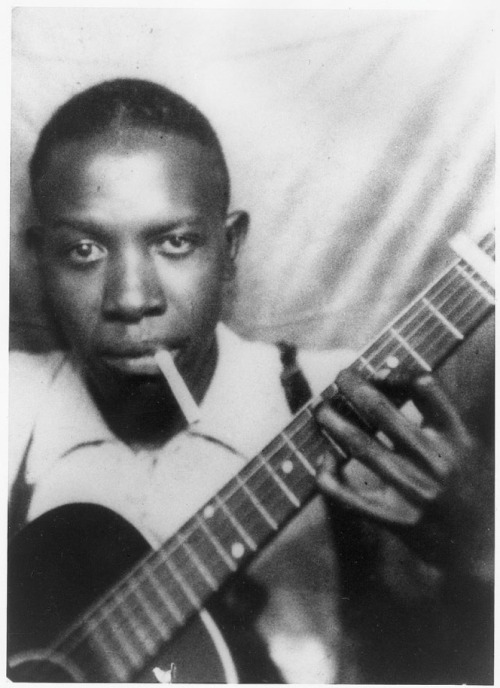 languagethatiuse: A man and innovator of the Blues, Mr. Robert Johnson, in this one of two known pho