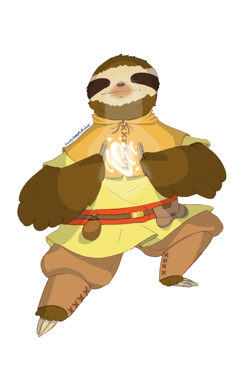  Monk Sloth - Spells and SlothsI tried really hard with this one to not just go for the yellow karat