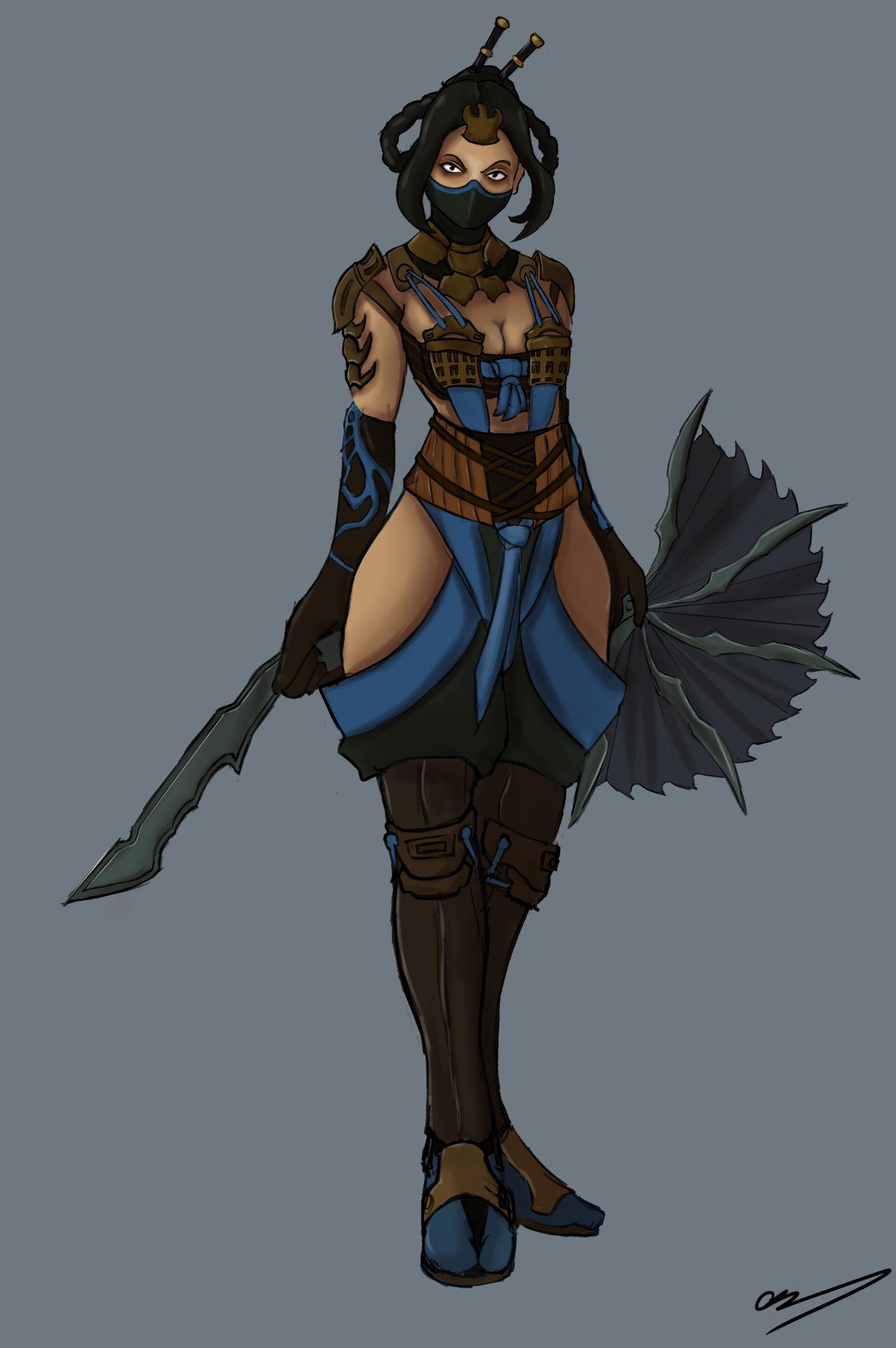 valbey:  Cleaned up the Kitana sketch. (still unfinished though)