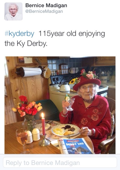 mxcleod:  munki539:  tray-the-tealord:  jaredpaddalecki:  this lady is 115 years old, she has a twitter, and only 233 followers. unacceptable.  THIS WOMAN WAS BORN 3 CENTURIES AGO SHE WAS BORN IN 1899  true 90’s kid   R.I.P Bernice Madigan 