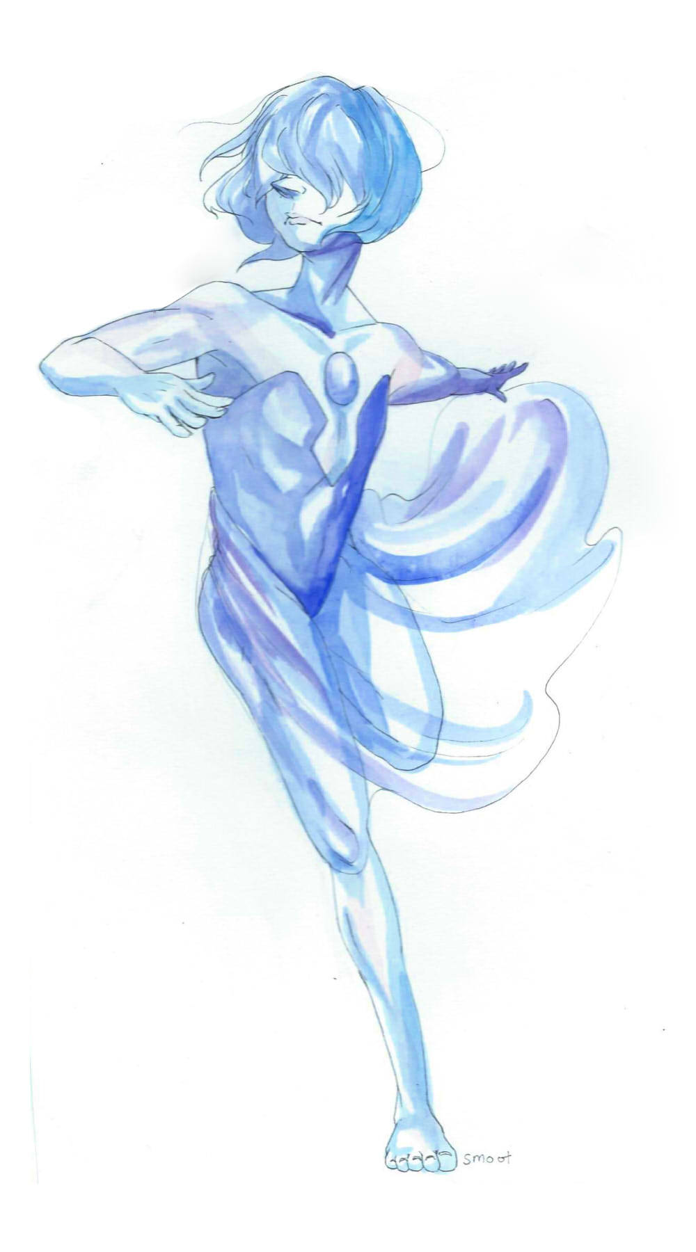 smootio:  Pearl body studies + my idea of what pink diamond’s pearl could look