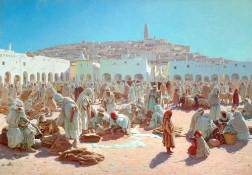 Thomas Frederick Mason Sheard - African Bazaar Scene - 1896
