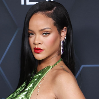Rihanna celebrates Fenty Beauty &amp; Fenty Skin at Goya Studios on February 11, 2022 in Los Ang