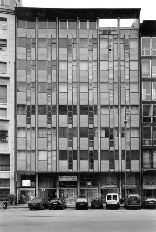 germanpostwarmodern:Office Building (1955-57) in Milan, Italy, by Vico Magistretti