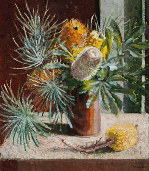 Banksia   -   Frances Vida LaheyAustralian, 1882 - 1968Oil on cardboard, 40,5 x 35 cm. (15.9 x 13.8 
