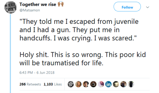 invalleumbraemortis:  endangered-justice-seeker:  Come on, he is a baby. Damn!  I can’t imagine what this poor baby must be feeling now 😢