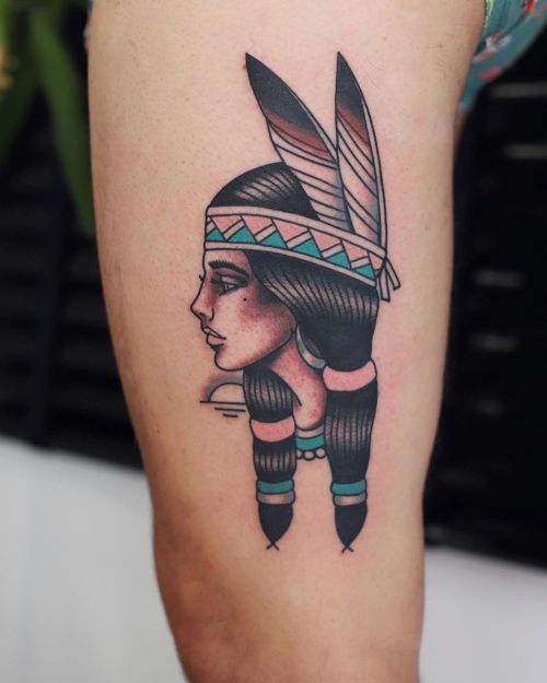 Native grl Always welcome Thx G #patrykhilton #nativegirl #indianka #madeinbydgoszcz #tatuaz #tattoo