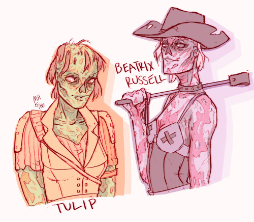 ummmmandy:some fallout ghoul girlsBobbi & Daisy from 4, Tulip from 3, and Beatrix from NVi luv t