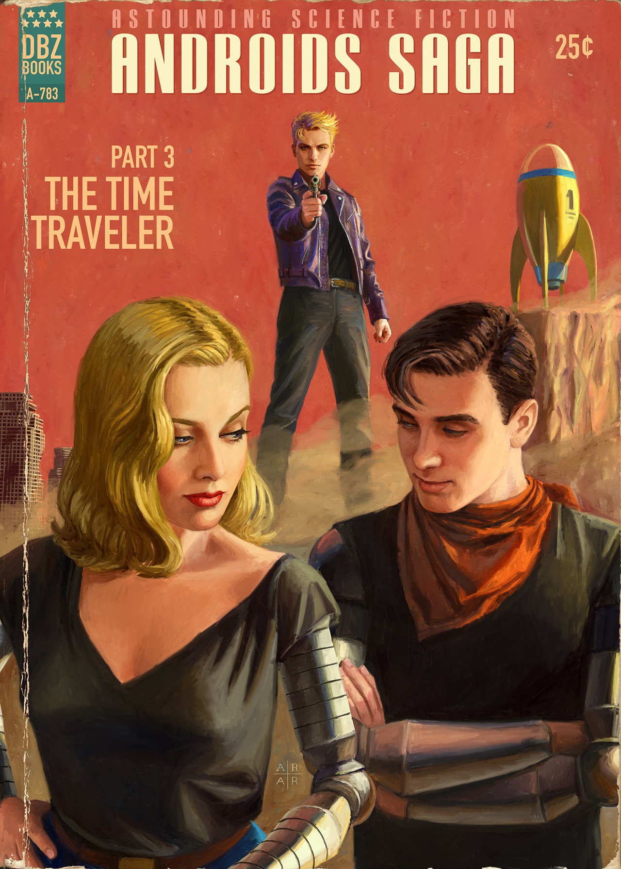 cyberloubard:  If Dragon Ball Z was a pulp  Art by Astor Alexander 