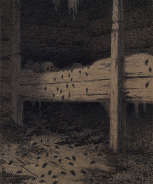 bizarreauhavre:The black death (1894-1896 / pencil, ink & crayon) - Theodore Kittelsen.