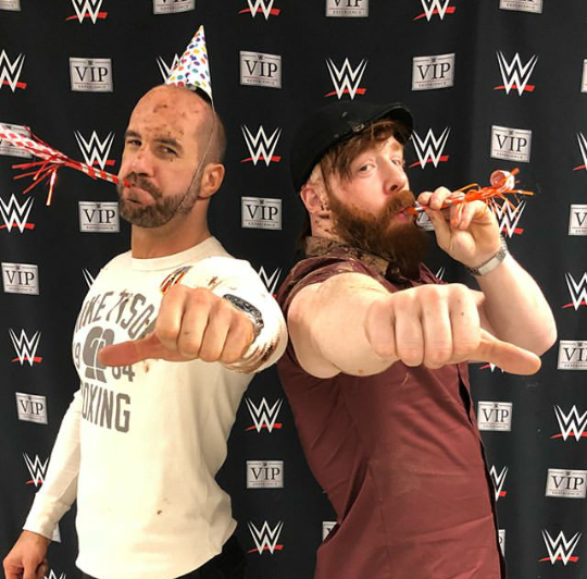 deidrelovessheamus:  Cesaro Instagram pics with Sheamus and the Birthday cake.