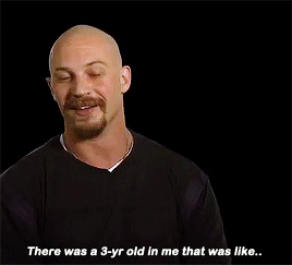 deartomhardy:   “I remember feeling very confident when I first came into the screen