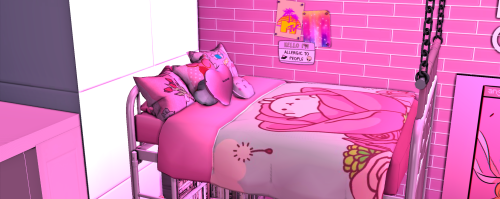 Pink Aesthetic Dorm Room - CC & Download here!