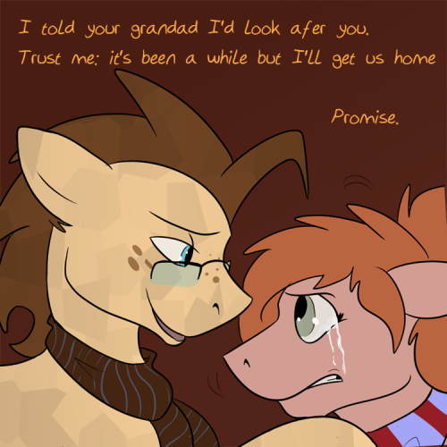 ask-crystalwhooves:  I promise we’ll get home. [Queued Post]  Awww ;w; <3 Side note, while Donna was one of my favorite companions in the show’s history, Willfred was also one of my favorite side characters. TwT Great ol’ guy.