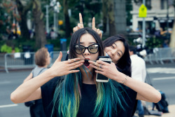 koreanmodel:  Streetstyle: Irene Kim and Choi Jun Young at NYFW shot by Ryan Yoon 