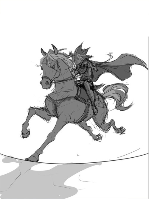 gokunobaka:More YGO madness XD I love Atem k :v Also rip horse drawing skills.