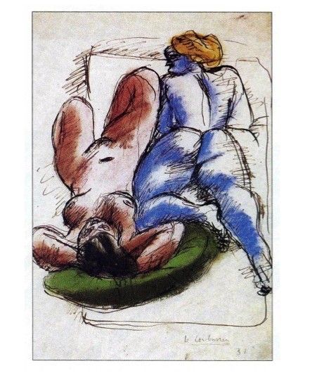 Porn Pics lilit69:Two Naked Woman Lying Down, watercolor