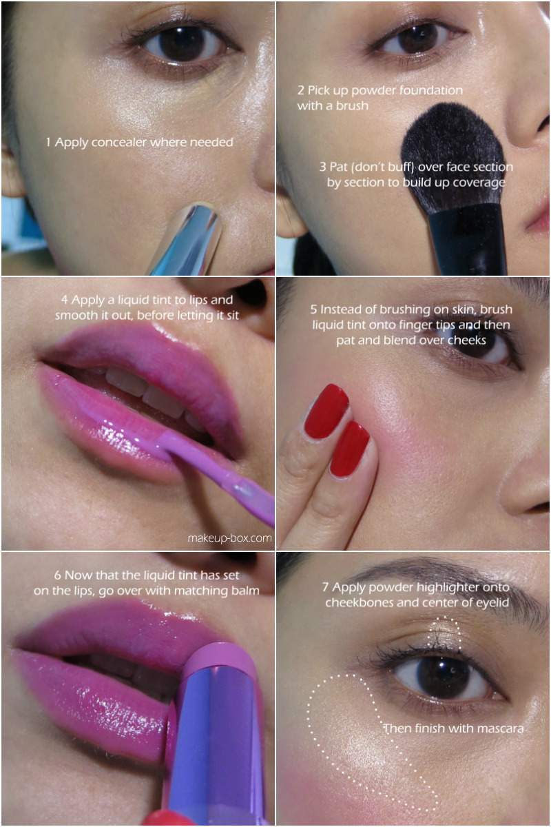makeupbox:  Doing the 5-minute Face in 2 Ways! — Here are 2 ways to get out the