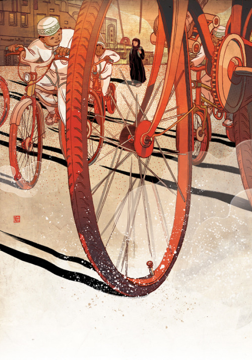 victongai:  Wadjda VIcto Ngai This piece runs in the current New Yorker magazine. It is for the movi