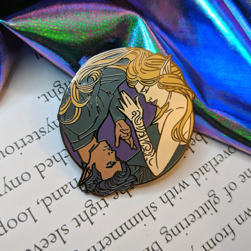 patchesdraws:My Lord &amp; Lady of Night pin is now available! While I would like to make more p