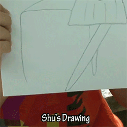 setsunairo: Members were to draw Haru doing this pose..    So first, we have the