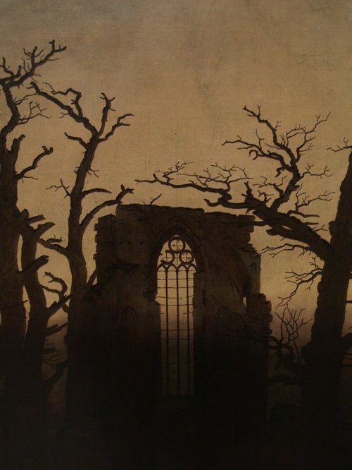 cristaldeneige: Caspar David Friedrich - Abtei im Eichwald (details)