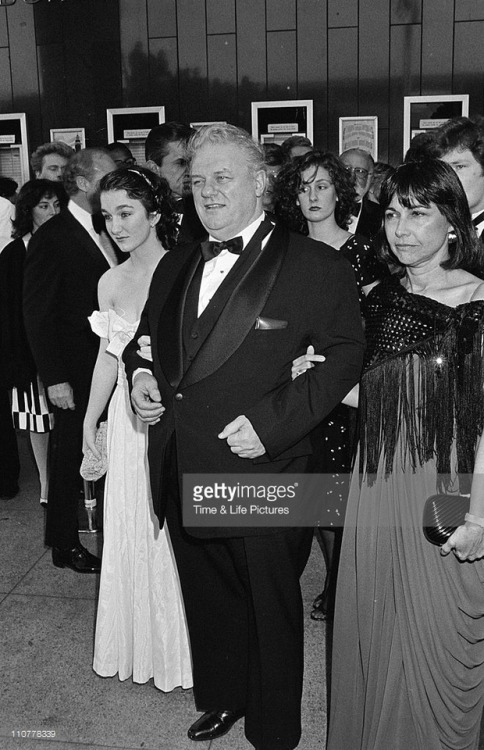 Charles Durning and family at the Academy Awards in 1983.
