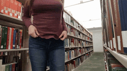 Public-Flash3:   Titty Drop At The Library ***********************************Wanna