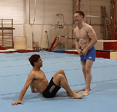 malecelebritycollection: Nile & Tom do Yoga (Part 1 of 2) I love this video, I’d definitely recommend checking out the full thing on Tom’s YouTube channel. Maybe it’s just wishful thinking but I get a pretty strong sexual vibe between the two.