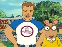 babylonian:  aerostarmonk:  One time Matt Damon guest starred on Arthur and he looked horrifying.  &ldquo;so should we draw Matt as a human or as an aardvark?&rdquo; &ldquo;yes&rdquo; 