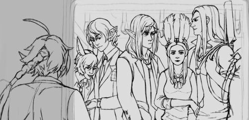 Did someone say Eorzea Highschool AU? Here’s a supercrop WIP of a sketch taken too far ft. my WoL Mi