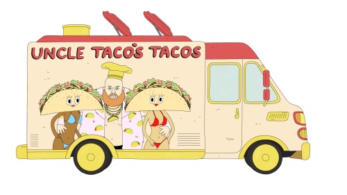 jsdoom:  lovealwayslalah:  saturnineaqua:  harleyhendrix:  nipsndnaps:  foreversean:  Here are all the food truck logos I made for the new Lucas Bros. Moving Co. episode!  I would eat at all of these places  This is wonderful  this was the best episode