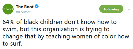 thatpettyblackgirl:  Not to mention the fact that, because of de facto educational segregation, black kids are less likely to have attended schools with pools, and thus had no/limited access to swimming as a PE credit/unit or extracurricular. 