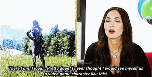 Meganfoxrocksmyworld:  Megan Fox Playing Black Desert.