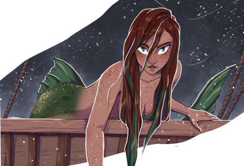 Hey, sailor…Raise your hand if you’d let this mermaid lure you into the water.See the full pa
