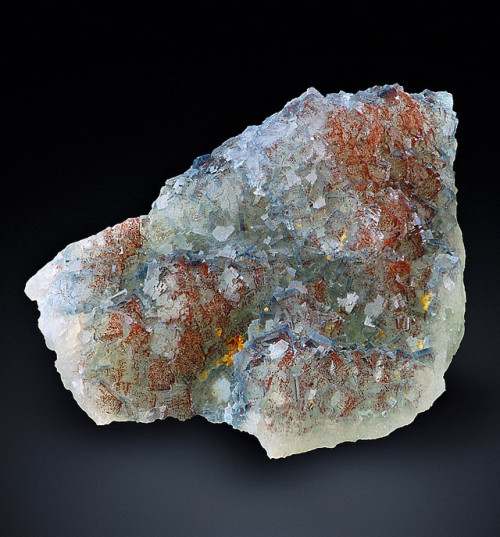 Fluorite with Hematite  - Schacht 78 Mine, Frohnau, Annaberg, Saxony, Germany       
