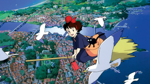 Studio Ghibli, Kiki’s Delivery Service, 1989魔女の宅急便,  Majo no TakkyūbinKiki: “We can fly with o