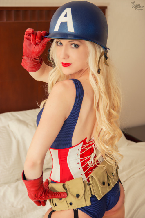 cosplayhotties:  Pin-Up Captain America III by EnchantedCupcake  #thisbebumblr